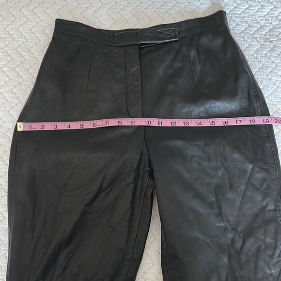 Jacqueline Ferrar Vintage Women’s 100% Leather Straight Pants Black Size 6 - Picture 6 of 11